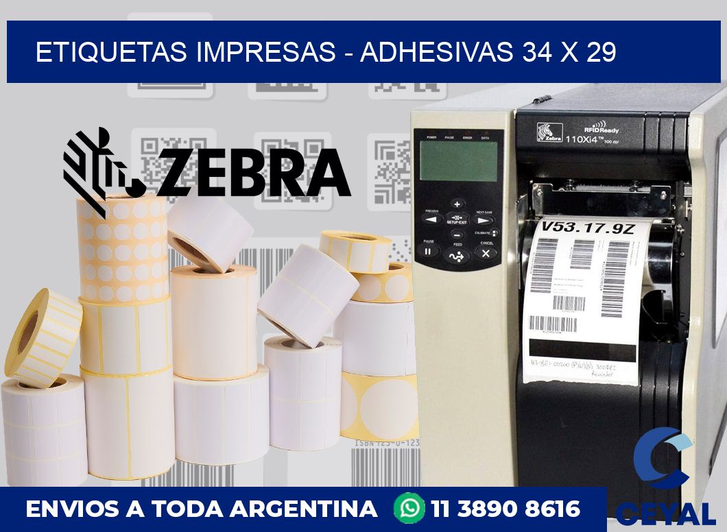 etiquetas impresas – Adhesivas 34 x 29