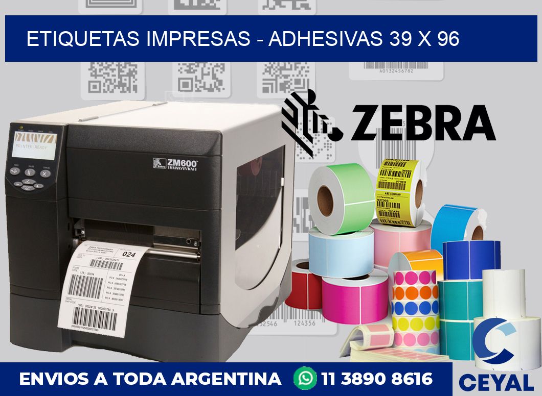 etiquetas impresas – Adhesivas 39 x 96
