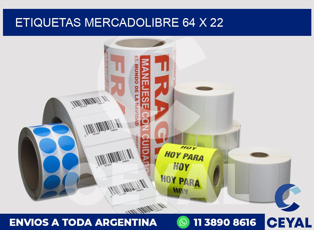 etiquetas mercadolibre 64 x 22