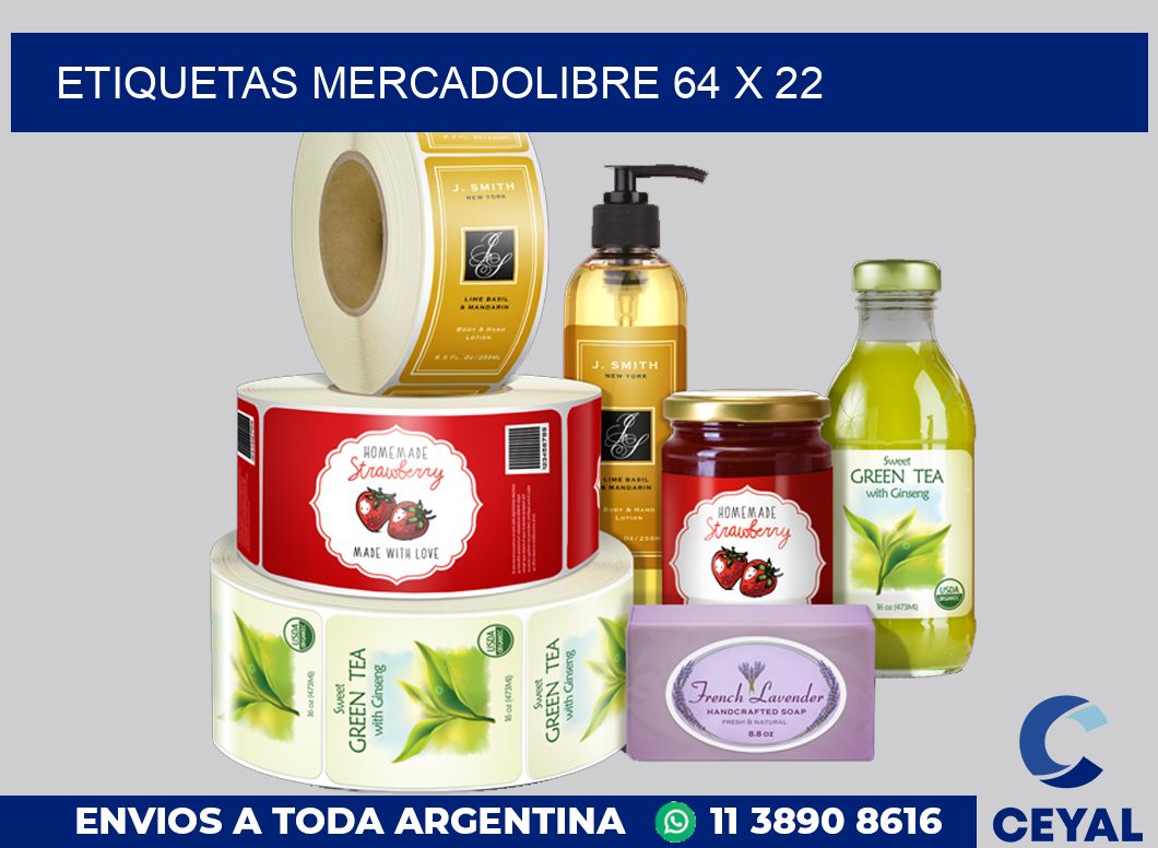 etiquetas mercadolibre 64 x 22