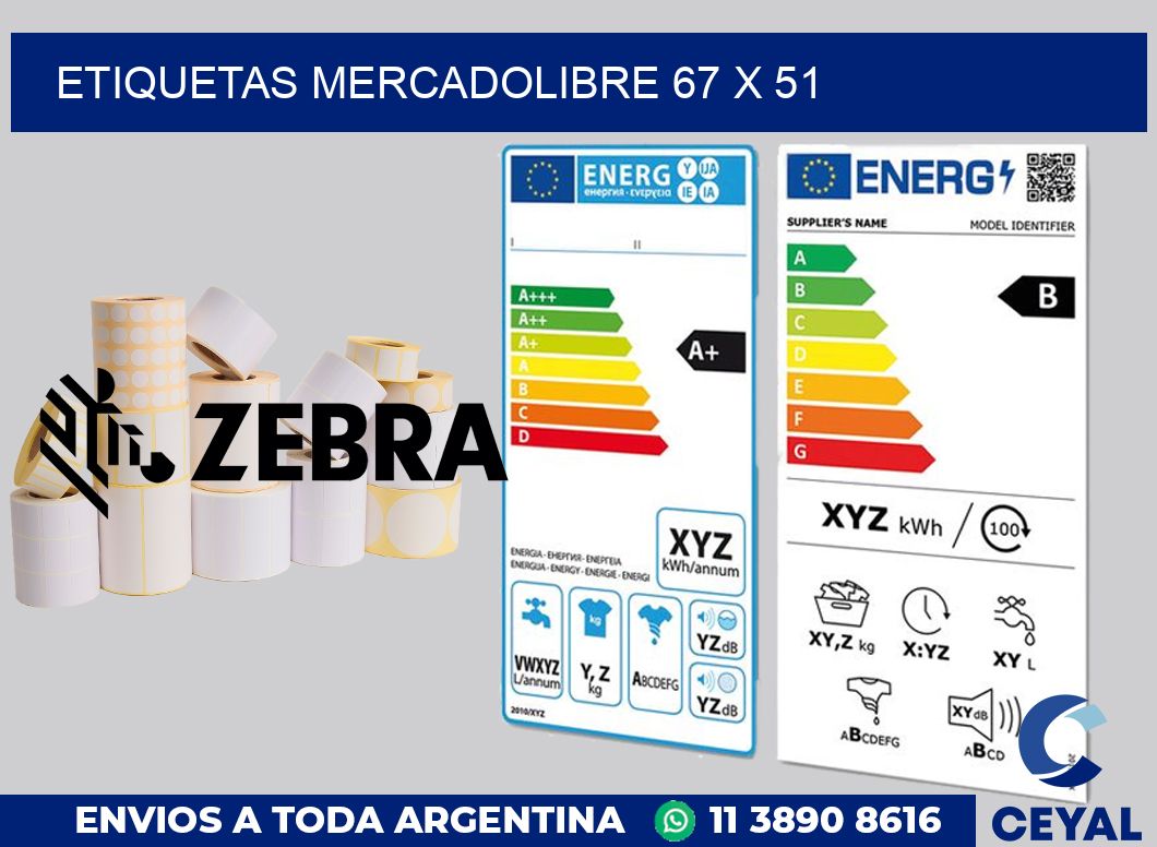 etiquetas mercadolibre 67 x 51