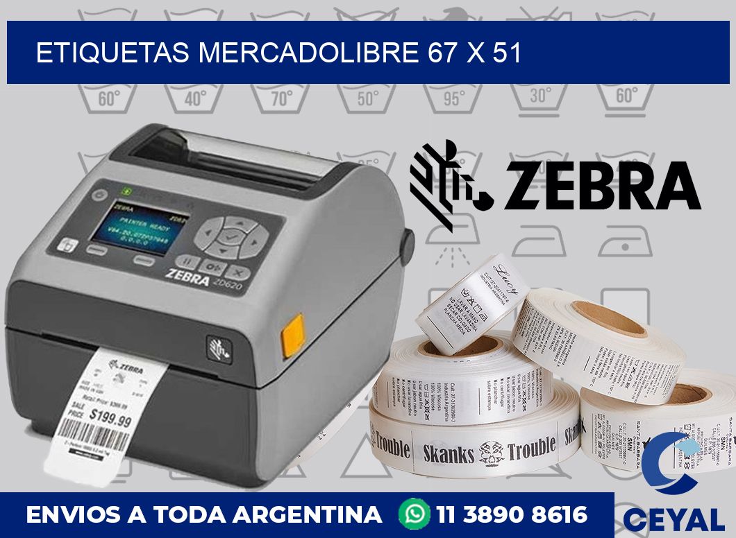 etiquetas mercadolibre 67 x 51