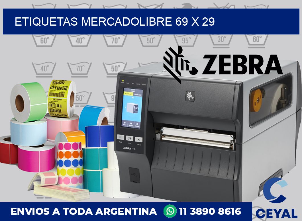 etiquetas mercadolibre 69 x 29