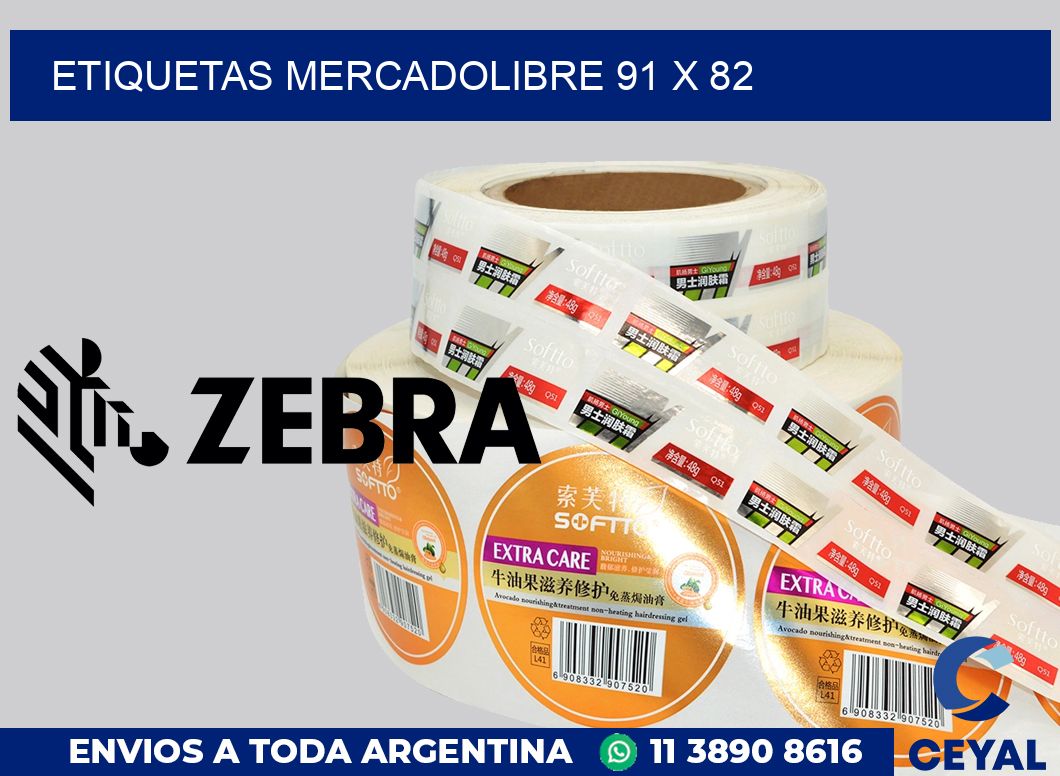 etiquetas mercadolibre 91 x 82