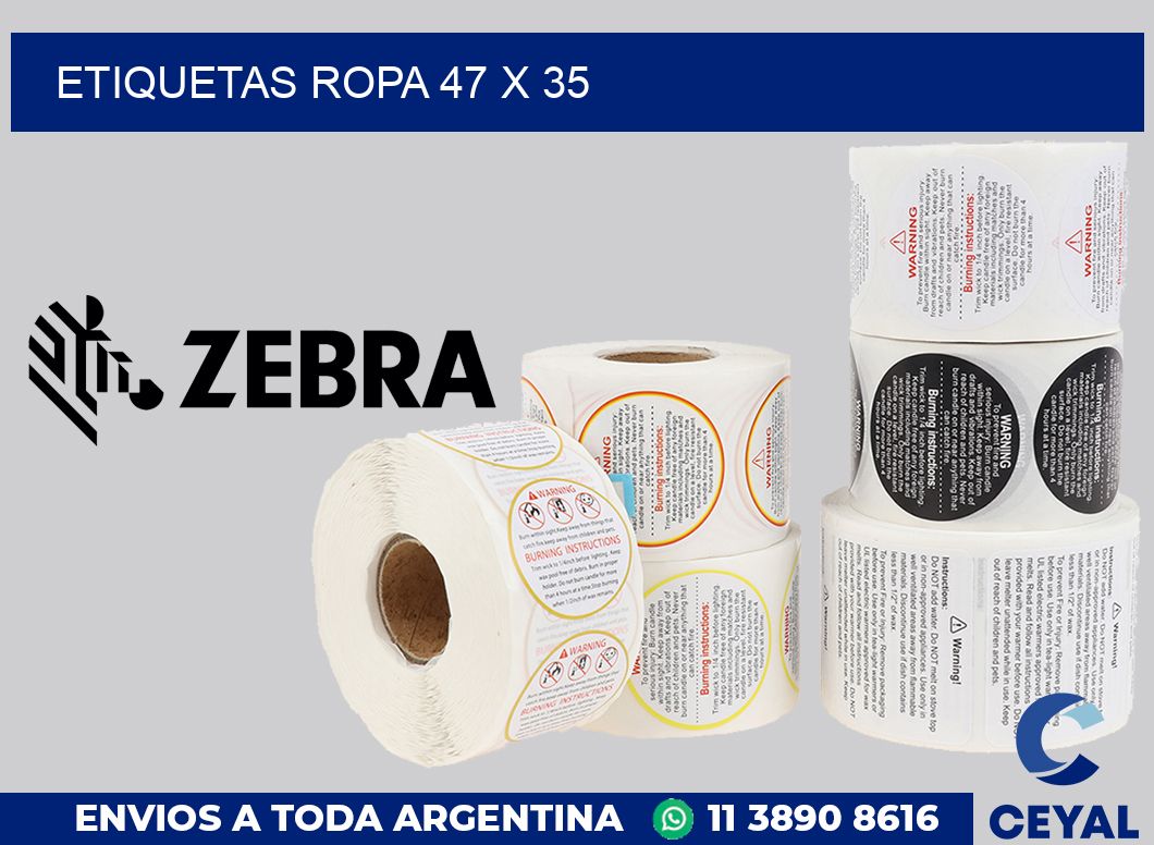 etiquetas ropa 47 x 35