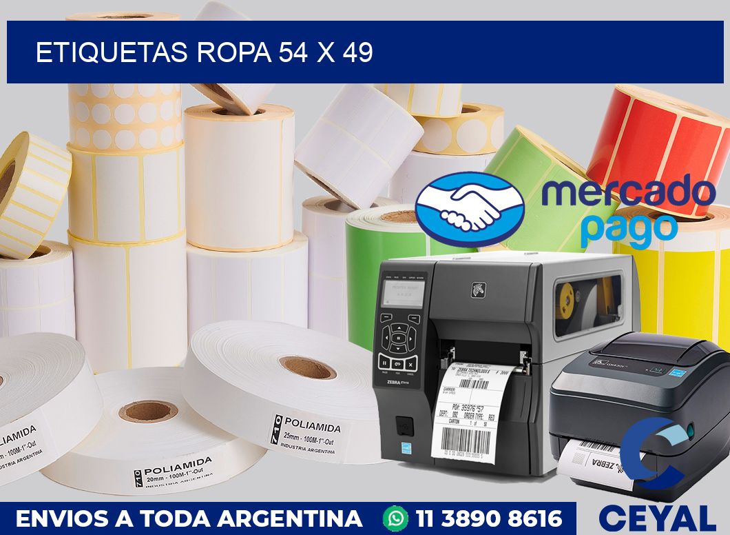 etiquetas ropa 54 x 49
