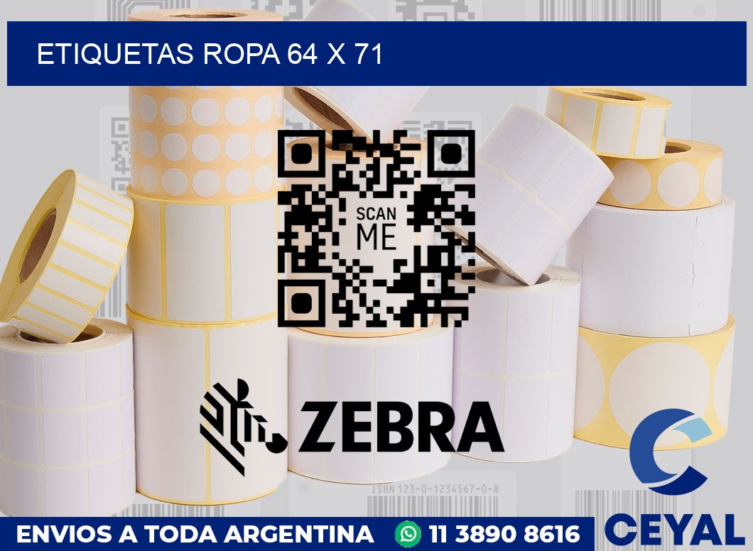 etiquetas ropa 64 x 71
