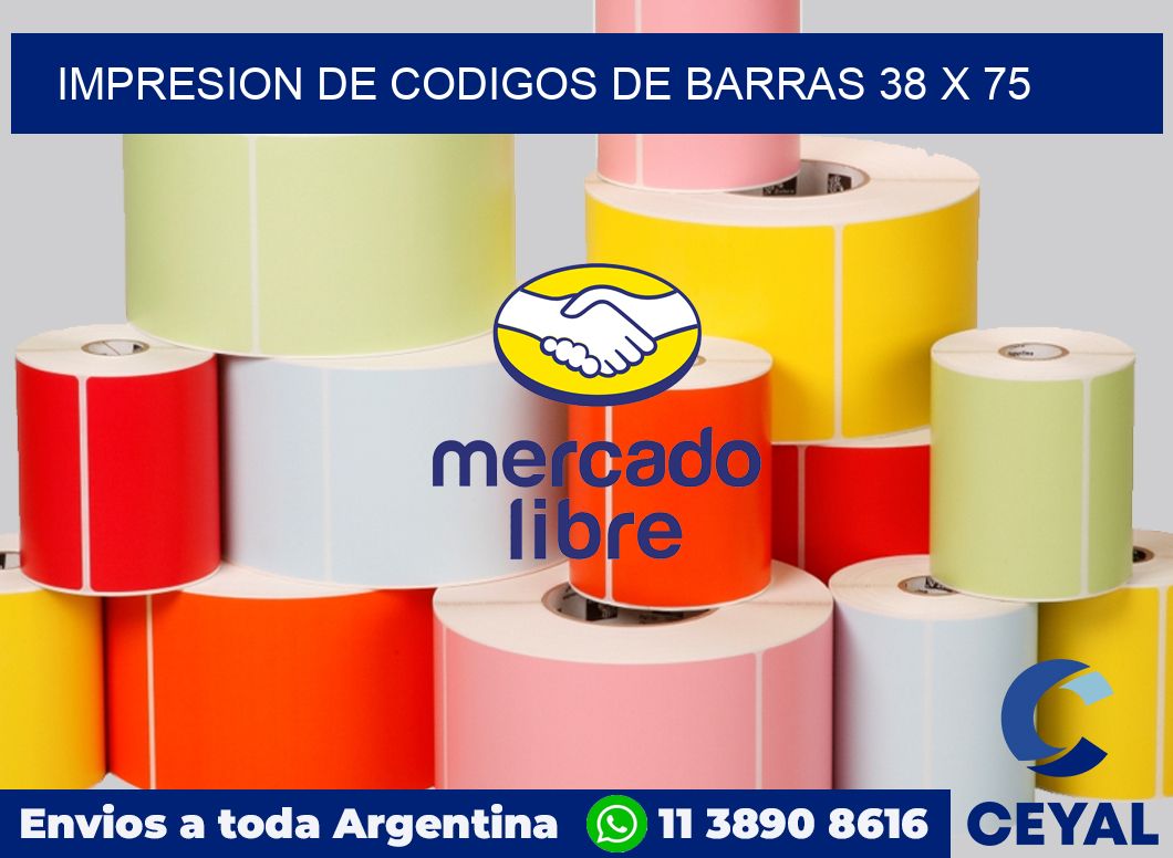 impresion de codigos de barras 38 x 75