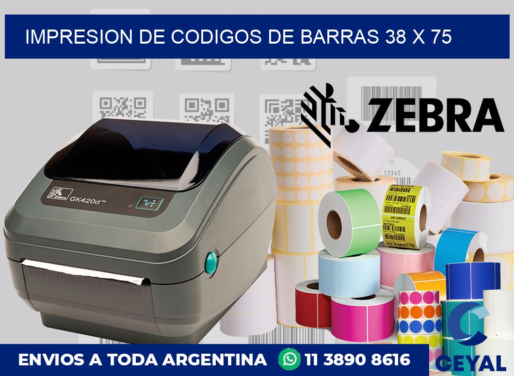 impresion de codigos de barras 38 x 75