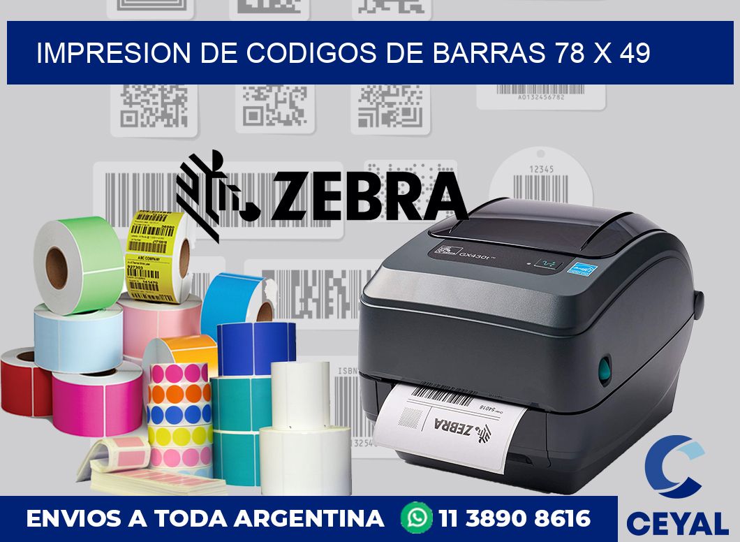 impresion de codigos de barras 78 x 49