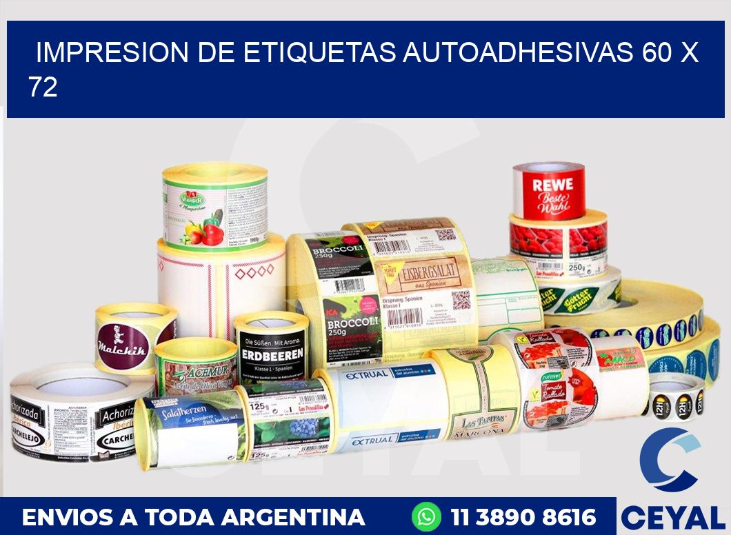 impresion de etiquetas autoadhesivas 60 x 72