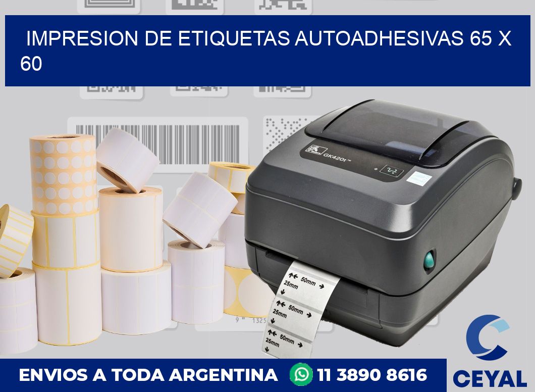 impresion de etiquetas autoadhesivas 65 x 60