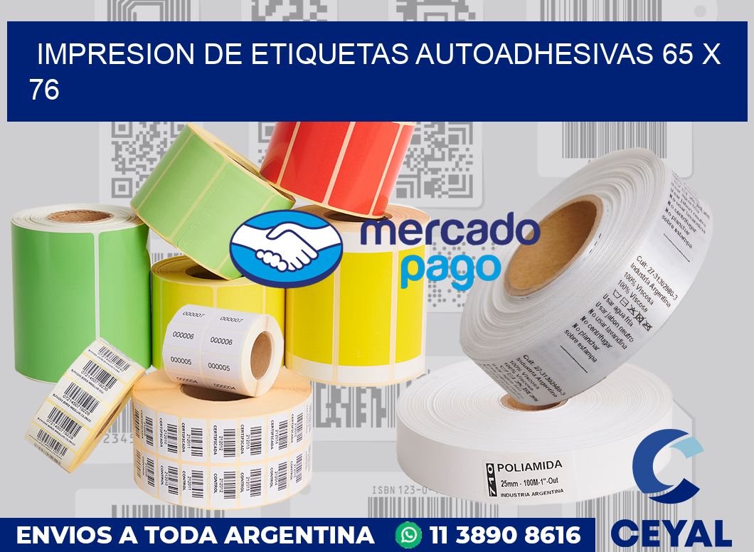 impresion de etiquetas autoadhesivas 65 x 76