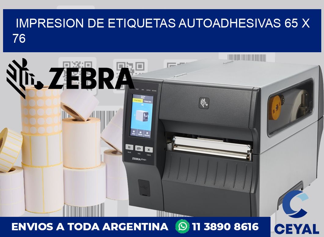 impresion de etiquetas autoadhesivas 65 x 76