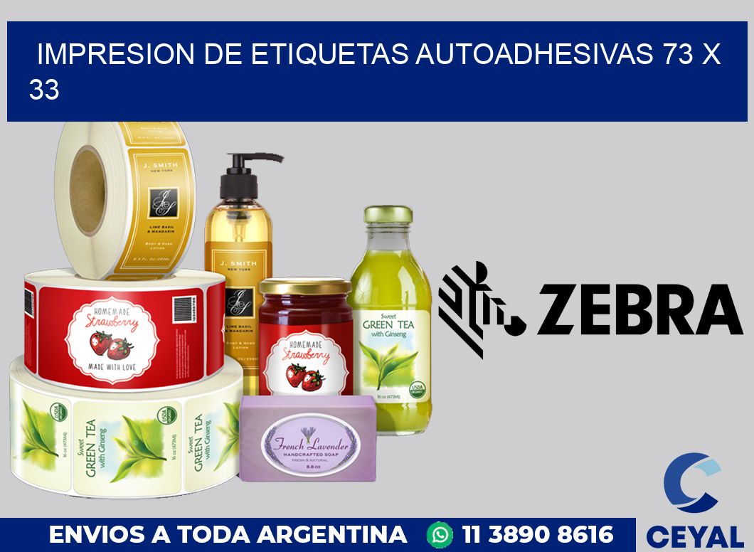 impresion de etiquetas autoadhesivas 73 x 33