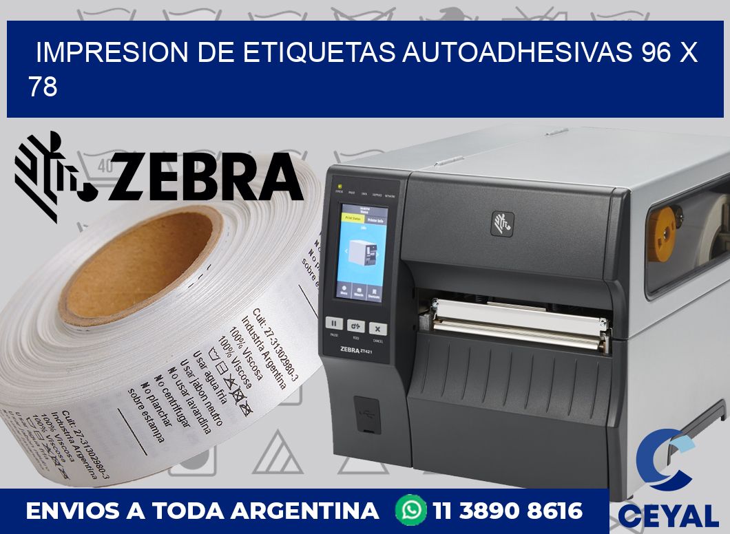 impresion de etiquetas autoadhesivas 96 x 78