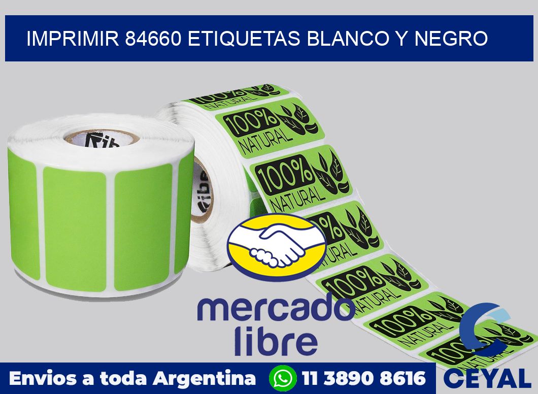 imprimir 84660 etiquetas blanco y negro