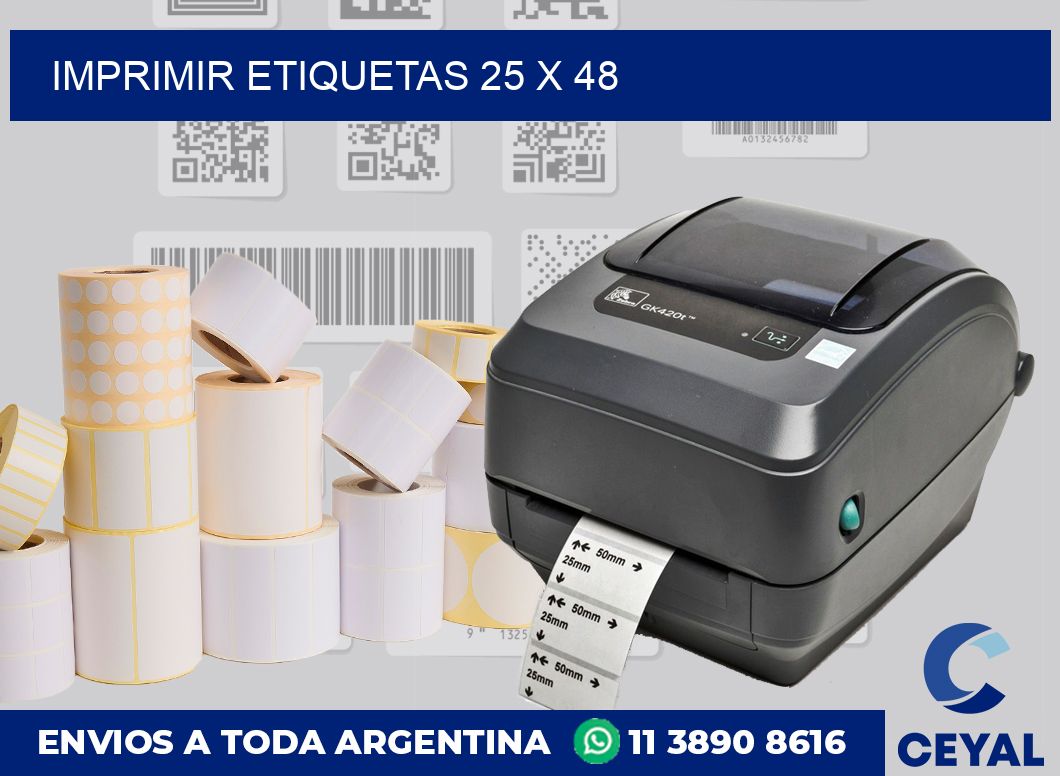 imprimir etiquetas 25 x 48