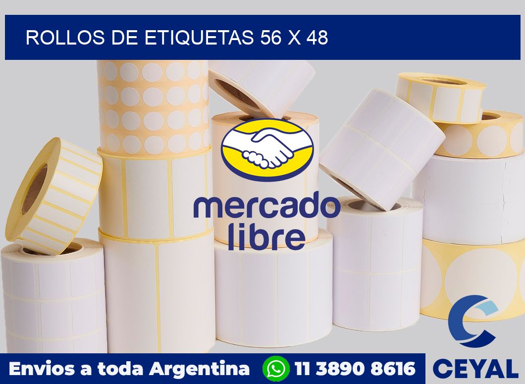 rollos de etiquetas 56 x 48