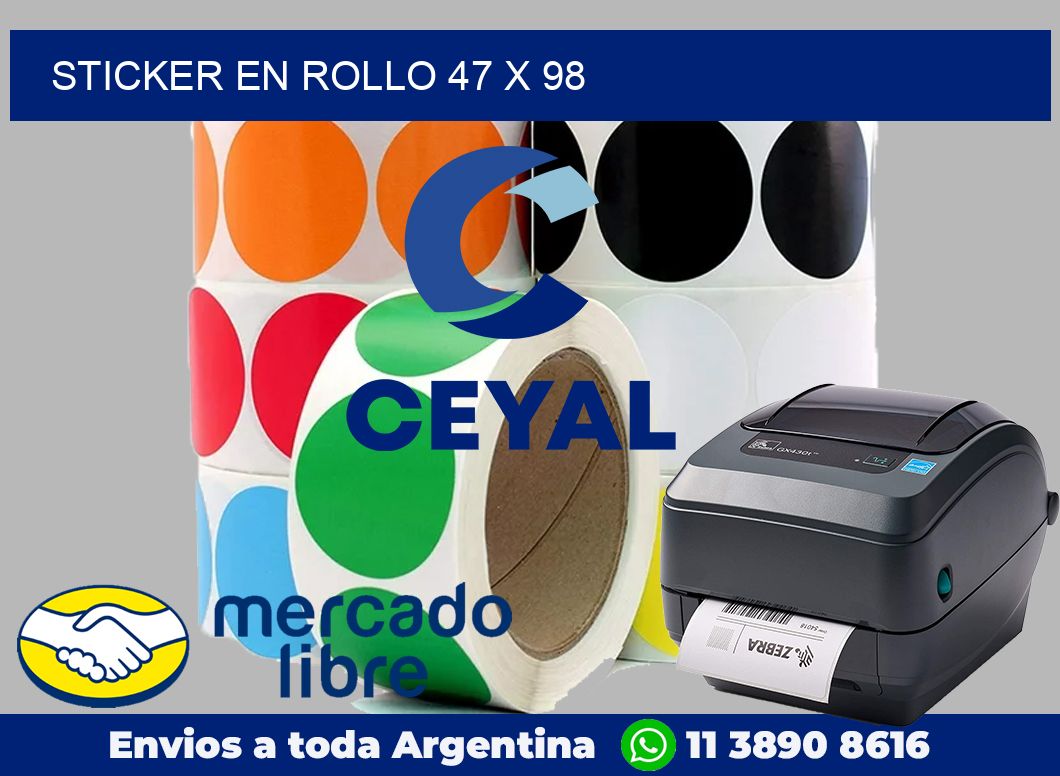 sticker en rollo 47 x 98