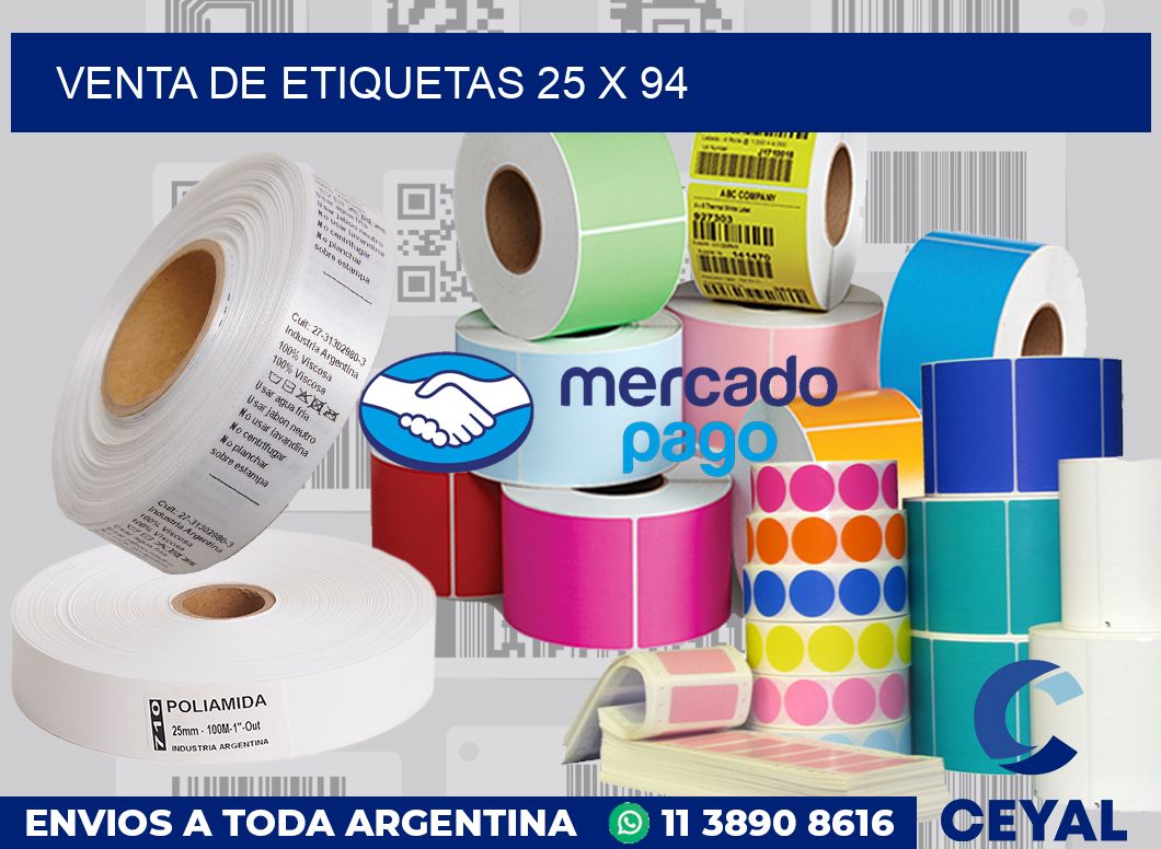 venta de etiquetas 25 x 94
