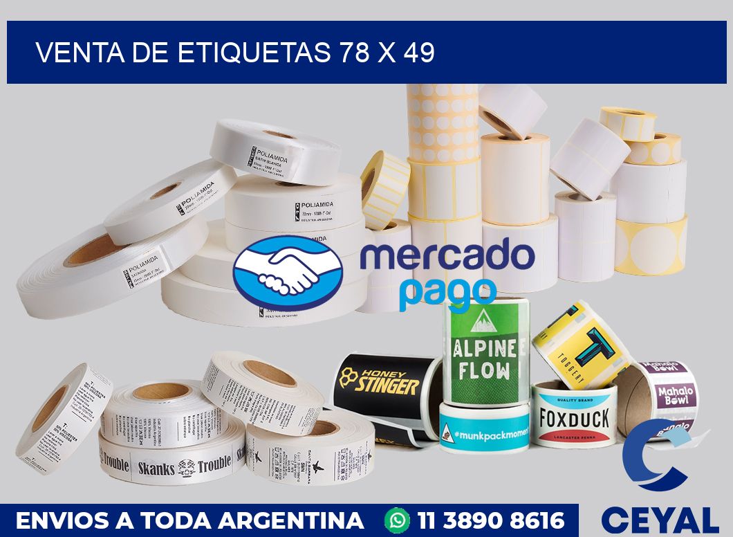 venta de etiquetas 78 x 49