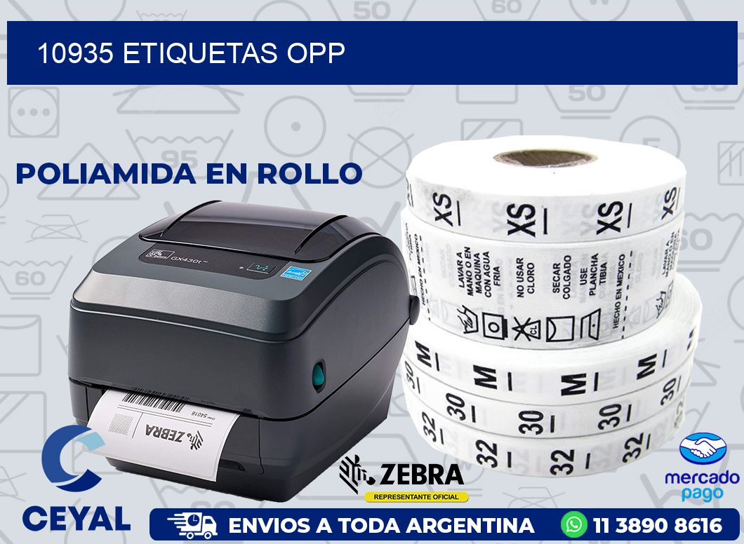 10935 ETIQUETAS OPP