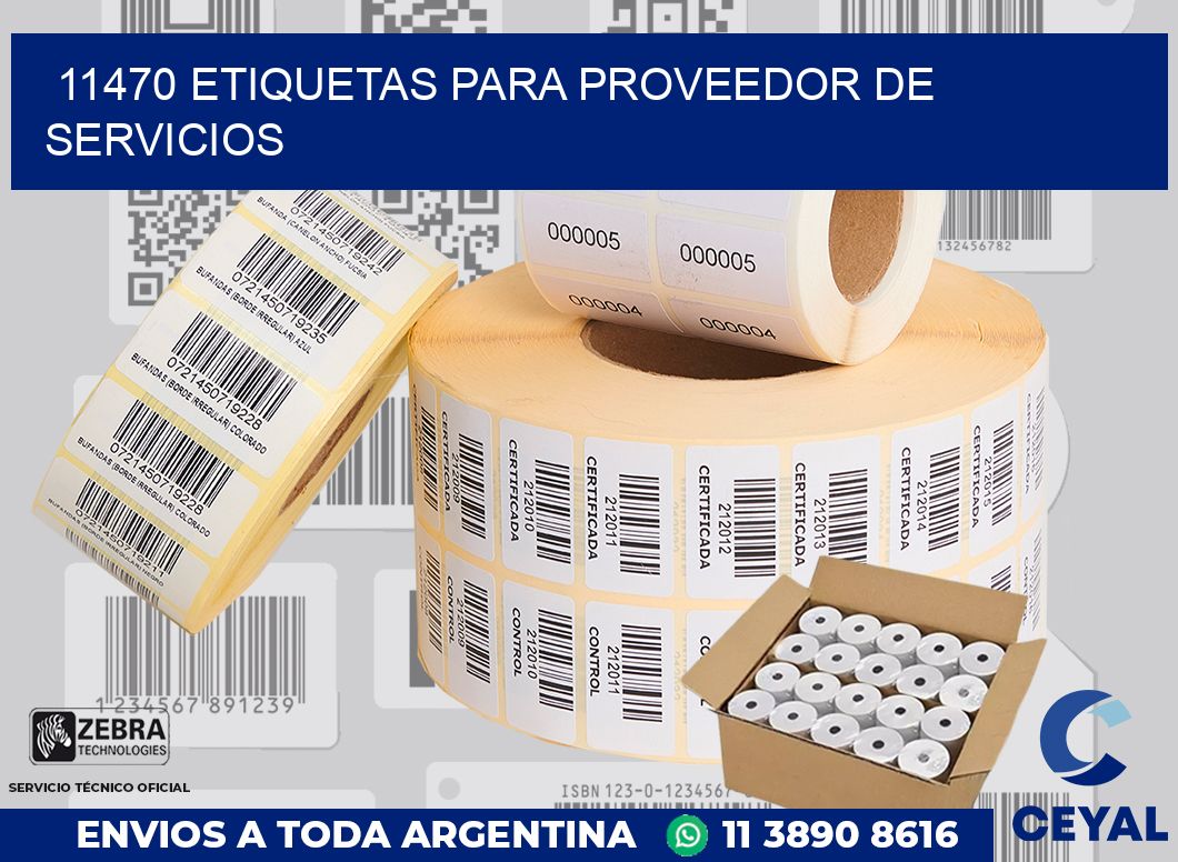 11470 ETIQUETAS PARA PROVEEDOR DE SERVICIOS