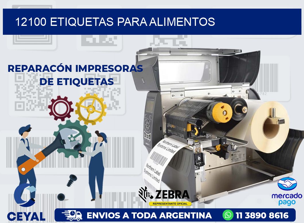 12100 ETIQUETAS PARA ALIMENTOS