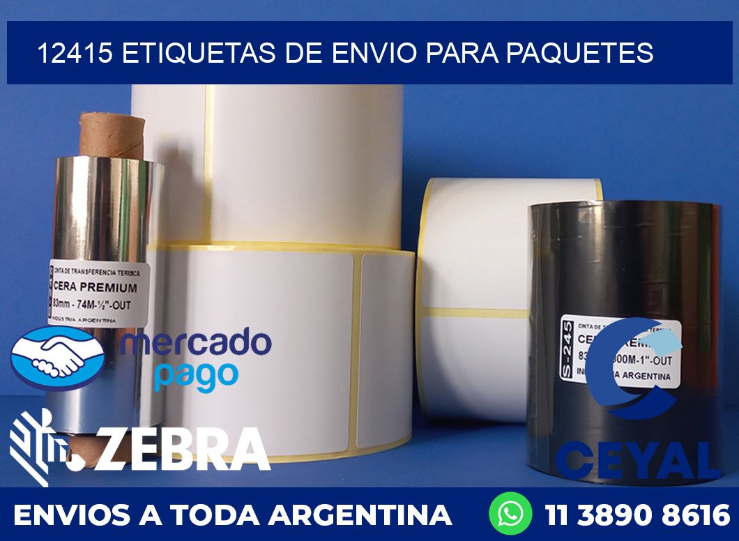 12415 ETIQUETAS DE ENVIO PARA PAQUETES