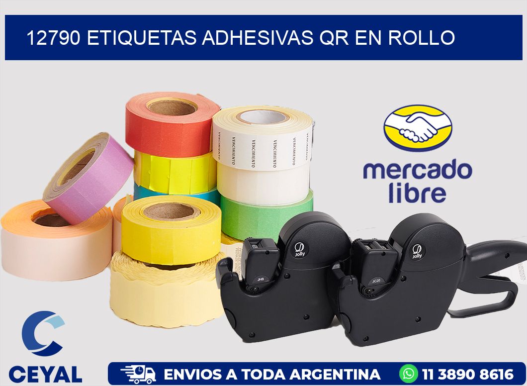 12790 ETIQUETAS ADHESIVAS QR EN ROLLO