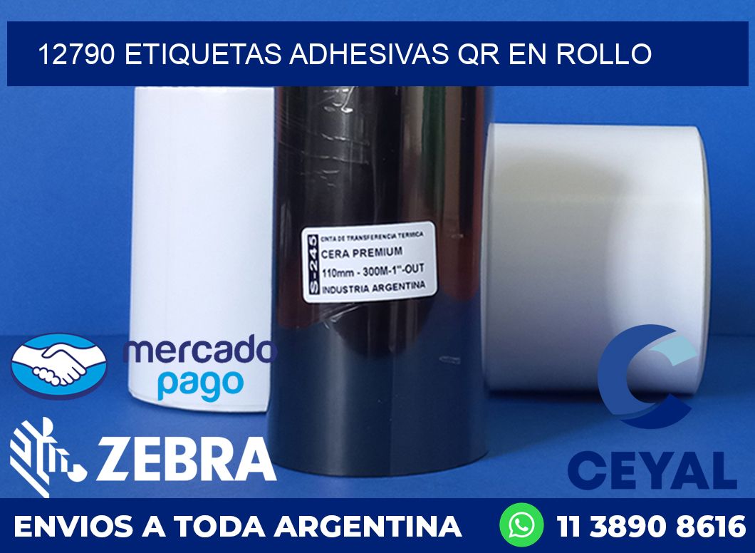 12790 ETIQUETAS ADHESIVAS QR EN ROLLO