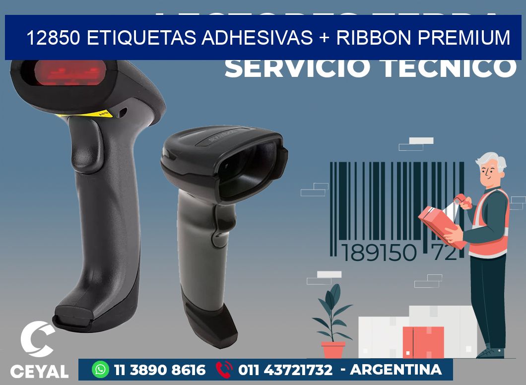 12850 ETIQUETAS ADHESIVAS + RIBBON PREMIUM