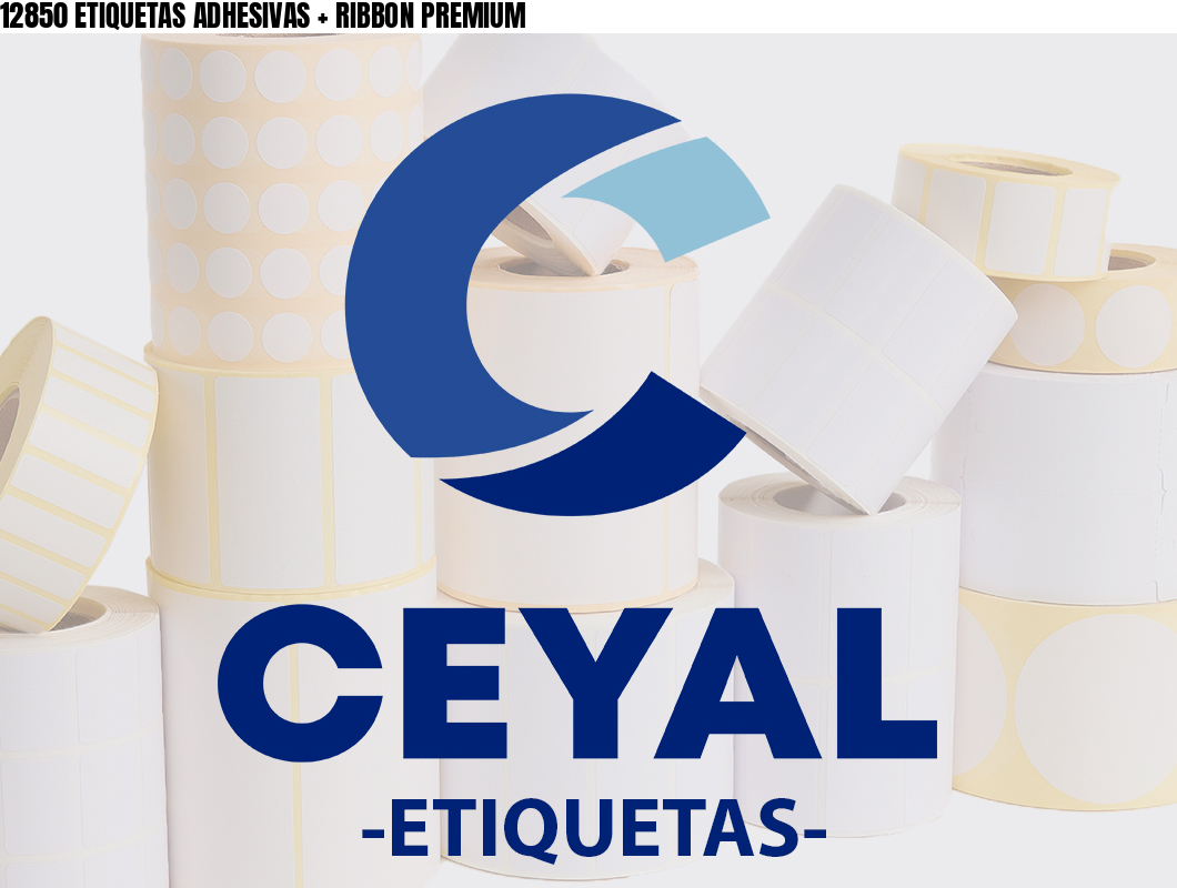 12850 ETIQUETAS ADHESIVAS + RIBBON PREMIUM