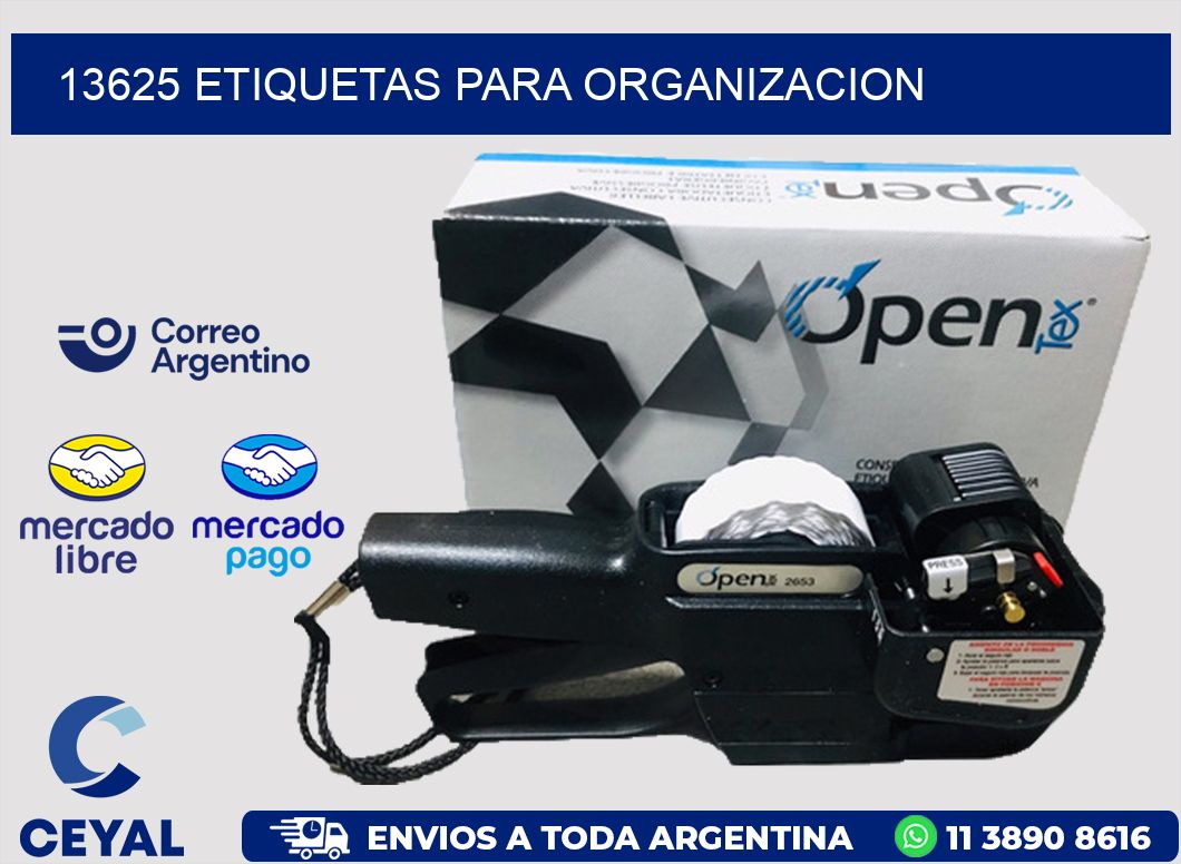 13625 ETIQUETAS PARA ORGANIZACION