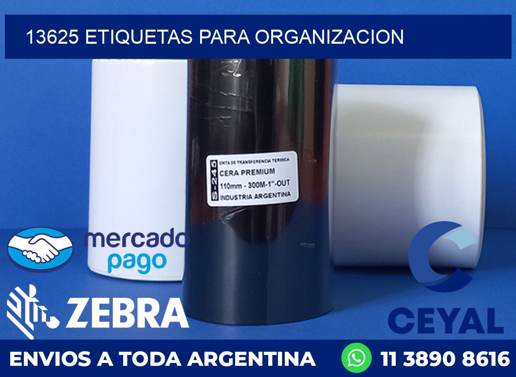13625 ETIQUETAS PARA ORGANIZACION