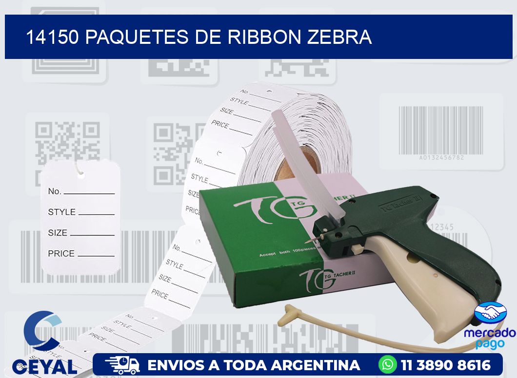 14150 PAQUETES DE RIBBON ZEBRA
