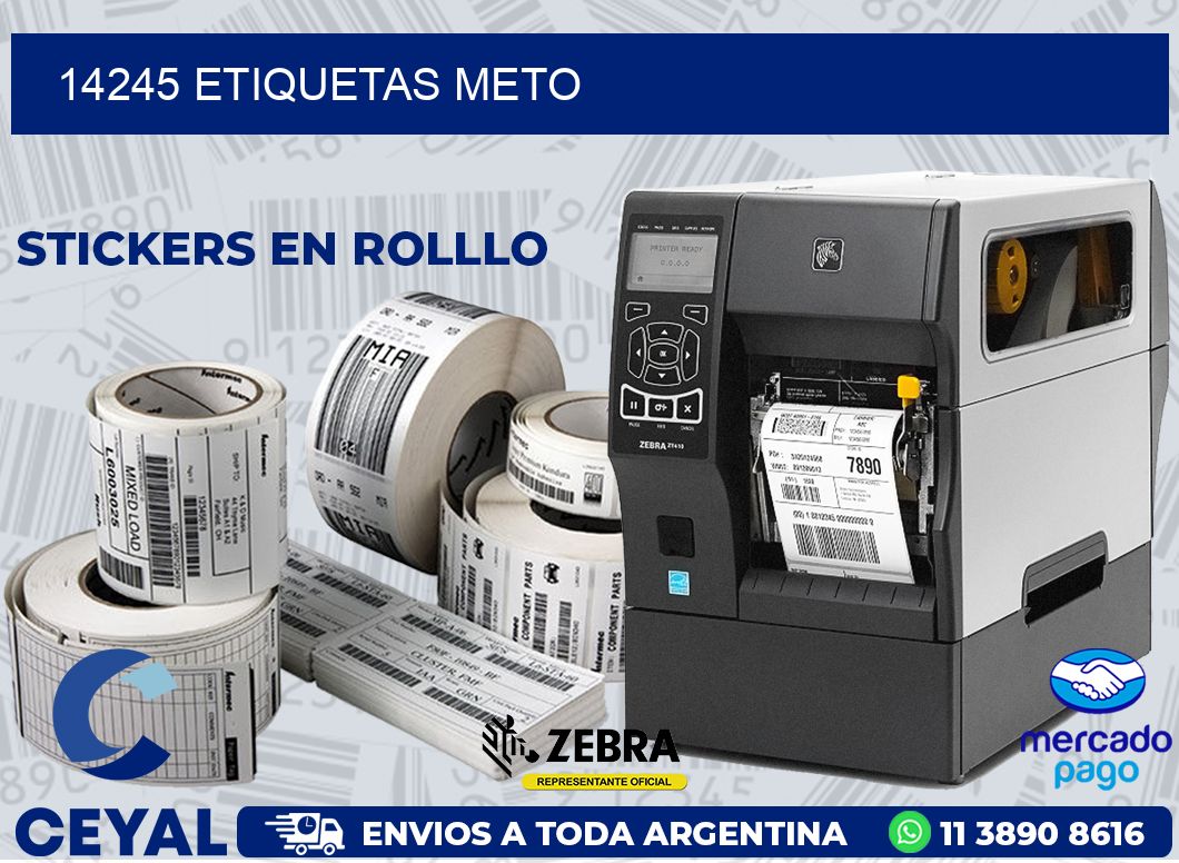 14245 ETIQUETAS METO