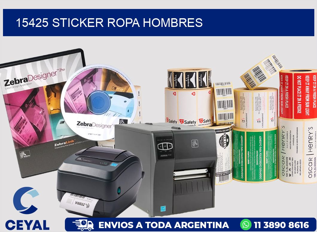 15425 STICKER ROPA HOMBRES