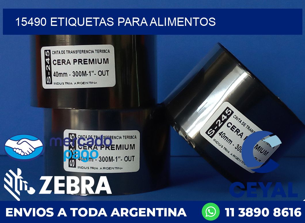 15490 ETIQUETAS PARA ALIMENTOS
