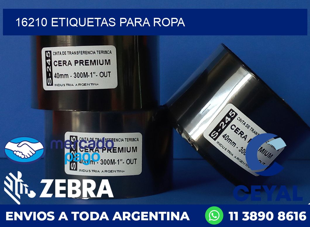 16210 ETIQUETAS PARA ROPA