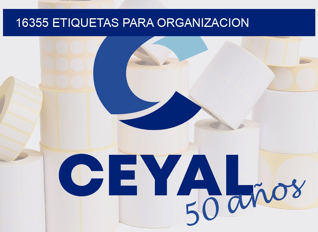 16355 ETIQUETAS PARA ORGANIZACION