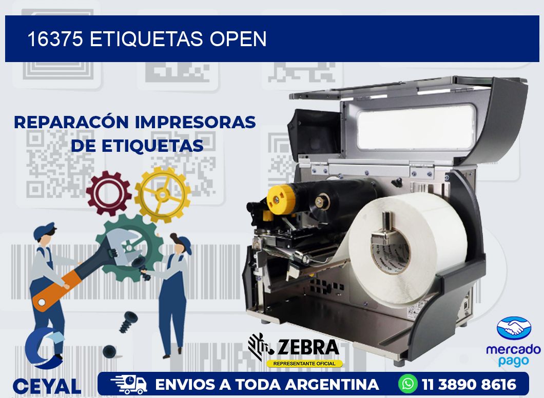 16375 ETIQUETAS OPEN