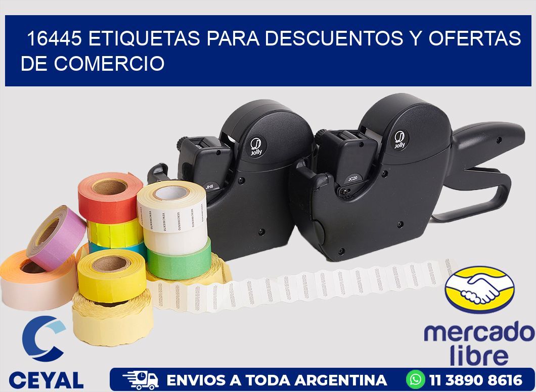 16445 ETIQUETAS PARA DESCUENTOS Y OFERTAS DE COMERCIO