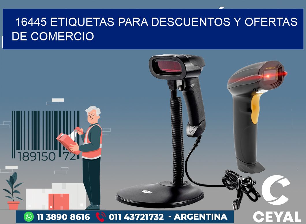 16445 ETIQUETAS PARA DESCUENTOS Y OFERTAS DE COMERCIO
