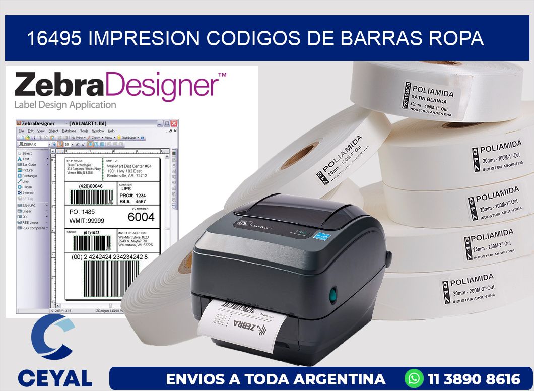 16495 IMPRESION CODIGOS DE BARRAS ROPA