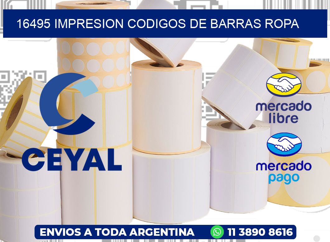 16495 IMPRESION CODIGOS DE BARRAS ROPA