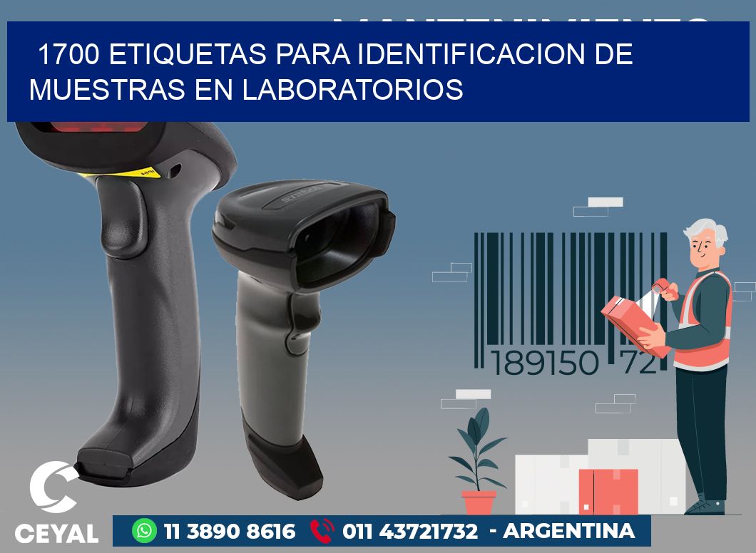 1700 ETIQUETAS PARA IDENTIFICACION DE MUESTRAS EN LABORATORIOS
