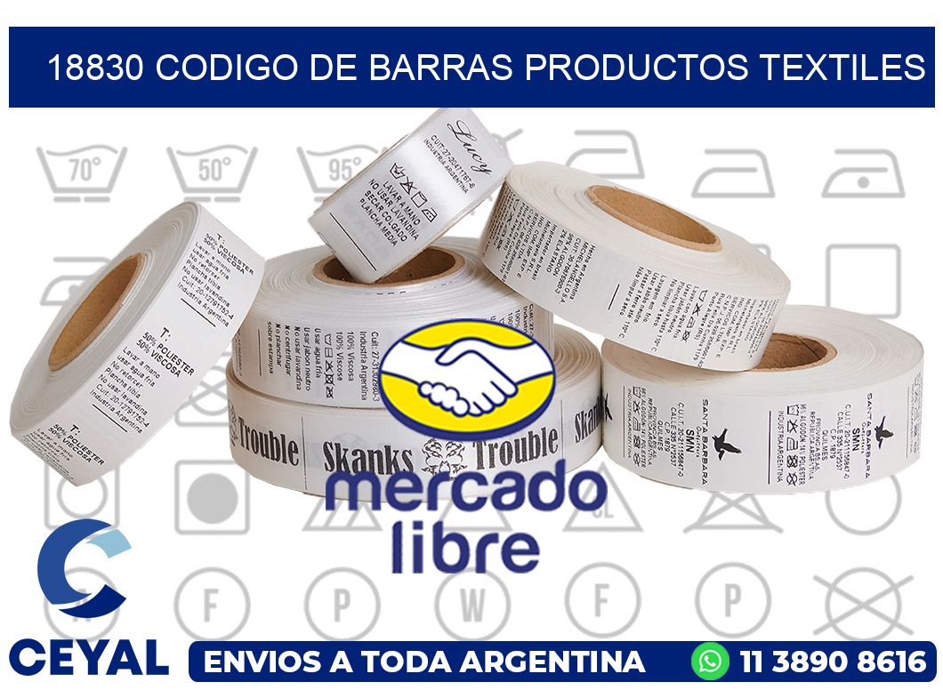 18830 CODIGO DE BARRAS PRODUCTOS TEXTILES