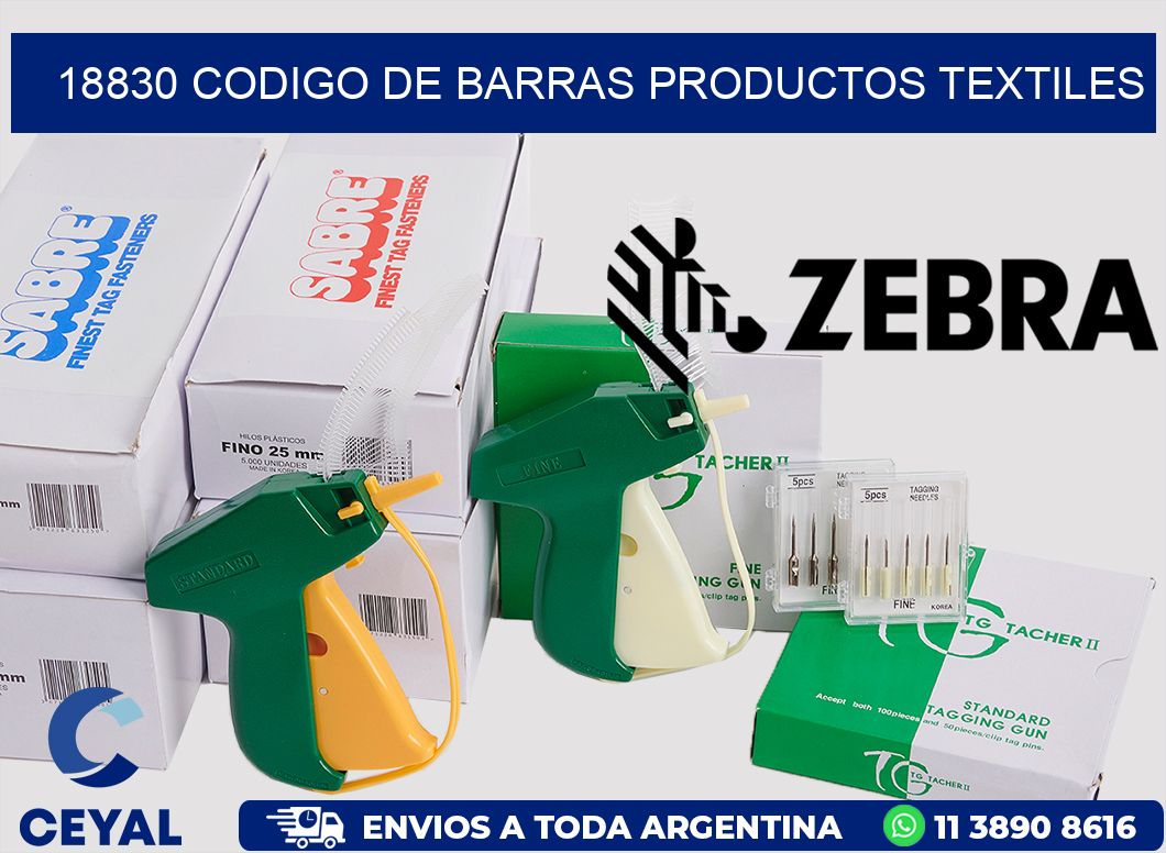 18830 CODIGO DE BARRAS PRODUCTOS TEXTILES